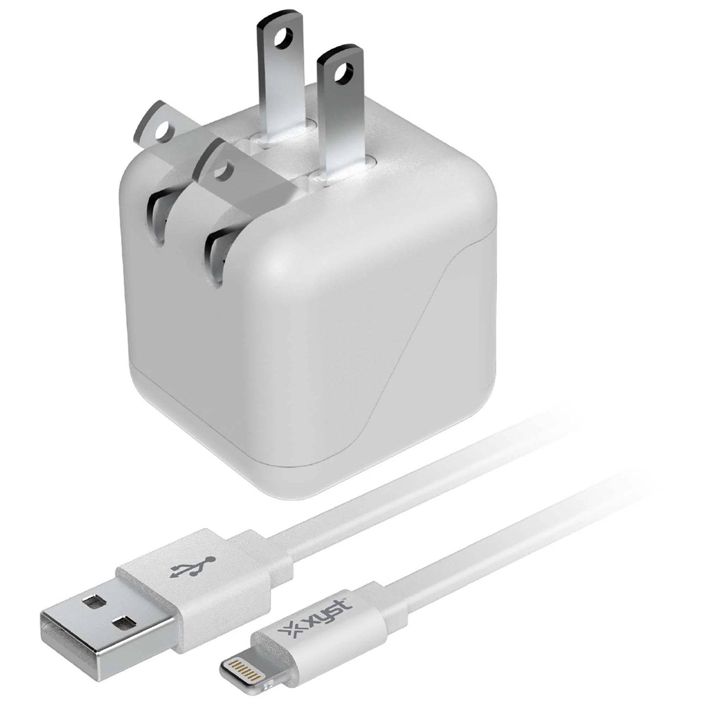 Xyst 2.4-Amp Dual USB Wall Charger with 4Ft Lightning Cable