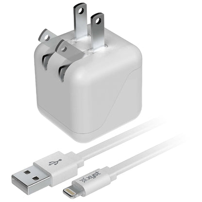 Xyst 2.4-Amp Dual USB Wall Charger with 4Ft Lightning Cable