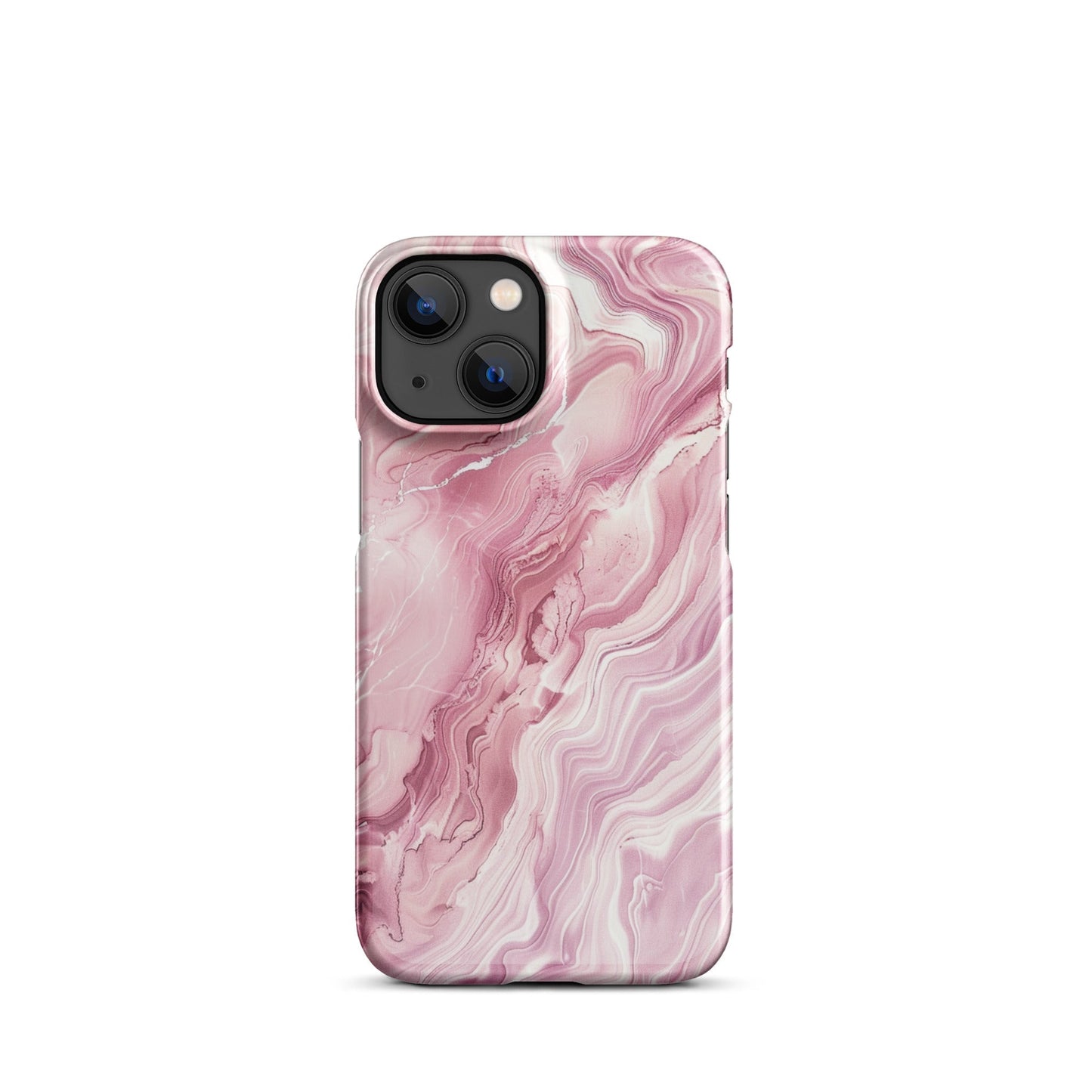 Pink Marble Phone case for iPhone-15